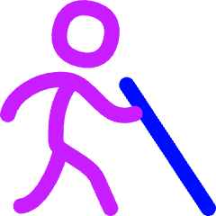 Blind People Icon from Flex Neon Set