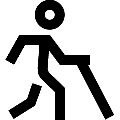 Blind People Icon from Sharp Line Set