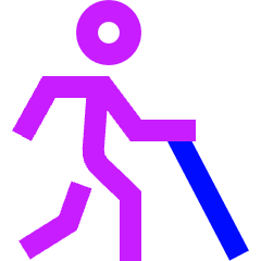 Blind People Icon from Sharp Neon Set