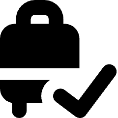 Carry On Bag Check Icon from Micro Solid Set