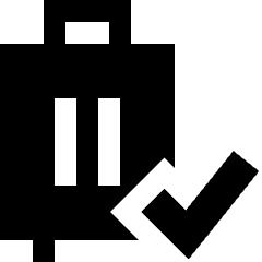 Carry On Bag Check Icon from Sharp Solid Set