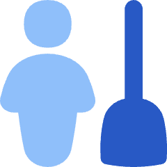 Cleaning Room Man Icon from Flex Flat Set