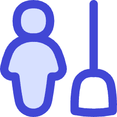 Cleaning Room Man Icon from Flex Duo Set