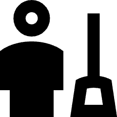 Cleaning Room Man Icon from Sharp Remix Set