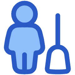 Cleaning Room Man Icon from Plump Duo Set