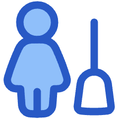 Cleaning Room Woman Icon from Plump Duo Set