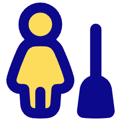 Cleaning Room Woman Icon from Plump Pop Set