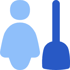 Cleaning Room Woman Icon from Flex Flat Set