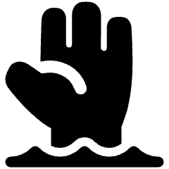 Deep Water Area Icon from Plump Solid Set