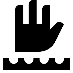 Deep Water Area Icon from Sharp Solid Set