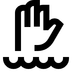 Deep Water Area Icon from Sharp Line Set