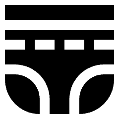 Diaper Icon from Sharp Solid Set