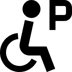 Disability Parking Icon from Sharp Solid Set