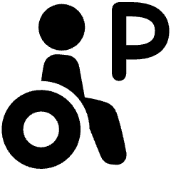 Disability Parking Icon from Plump Solid Set