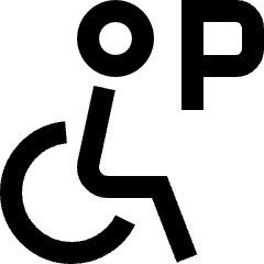 Disability Parking Icon from Sharp Line Set