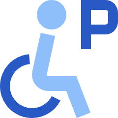 Disability Parking Icon from Sharp Flat Set