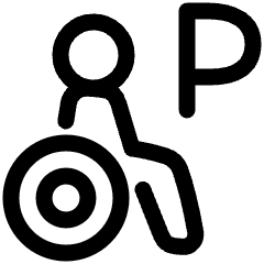 Disability Parking Icon from Plump Line Set