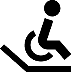 Disability Ramp Down Icon from Sharp Solid Set