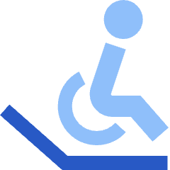 Disability Ramp Down Icon from Sharp Flat Set