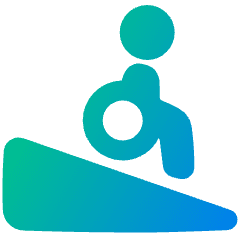 Disability Ramp Down Icon from Plump Gradient Set
