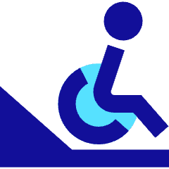 Disability Ramp Down Icon from Sharp Pop Set