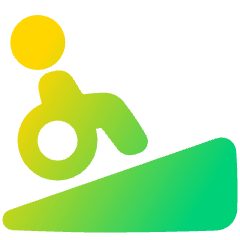 Disability Slope Icon from Plump Gradient Set