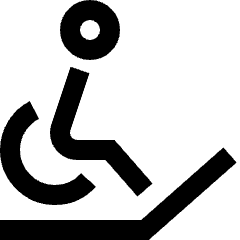 Disability Slope Icon from Sharp Line Set