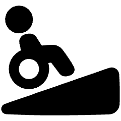 Disability Slope Icon from Plump Solid Set