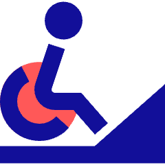 Disability Slope Icon from Sharp Pop Set