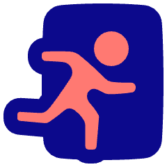 Emergency Exit Icon from Plump Pop Set