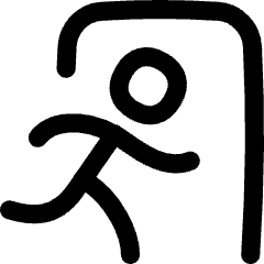 Emergency Exit Icon from Flex Line Set