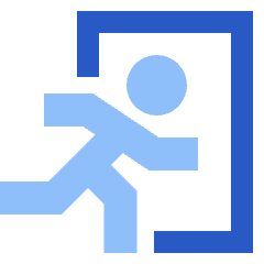 Emergency Exit Icon from Sharp Flat Set