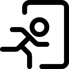 Emergency Exit Icon from Core Line Set