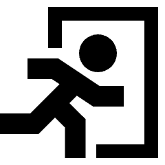 Emergency Exit Icon from Sharp Solid Set