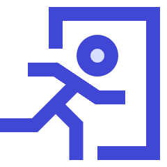 Emergency Exit Icon from Sharp Duo Set