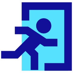 Emergency Exit Icon from Sharp Pop Set
