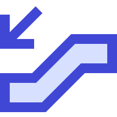 Escalator Down Icon from Sharp Duo Set