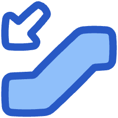 Escalator Down Icon from Plump Duo Set