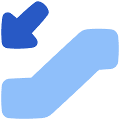 Escalator Down Icon from Plump Flat Set