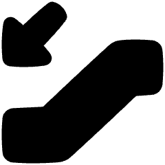 Escalator Down Icon from Plump Solid Set
