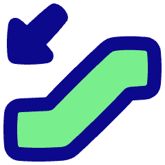 Escalator Down Icon from Plump Pop Set