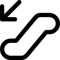 Escalator Down Icon from Core Line Set