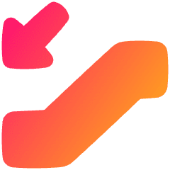 Escalator Down Icon from Plump Gradient Set