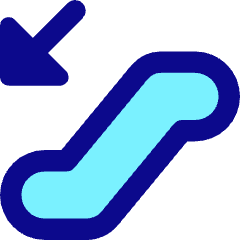 Escalator Down Icon from Core Pop Set