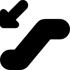 Escalator Down Icon from Micro Solid Set