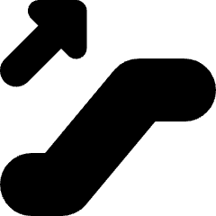 Escalator Up Icon from Micro Solid Set