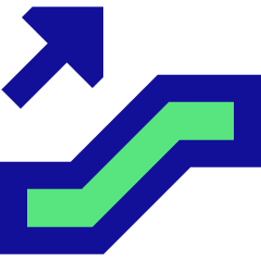 Escalator Up Icon from Sharp Pop Set