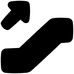 Escalator Up Icon from Plump Solid Set