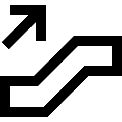 Escalator Up Icon from Sharp Line Set