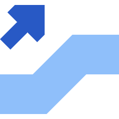 Escalator Up Icon from Sharp Flat Set